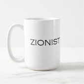 Zionist text design koffiemok (Links)