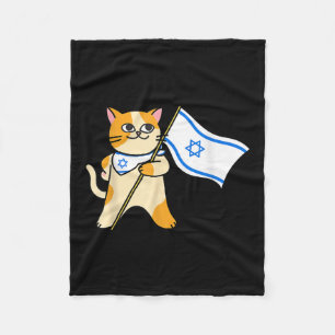 Zionistische kat Israëlische vlag pro-Israël Joods Fleece Deken