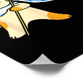 Zionistische kat Israëlische vlag pro-Israël Joods Poster (Hoek)