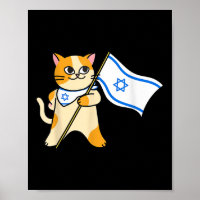 Zionistische kat Israëlische vlag pro-Israël Joods