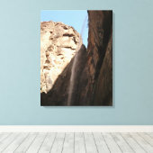 Zion's weeping Rock in Zion National Park Canvas Afdruk (Insitu (Houten vloer))