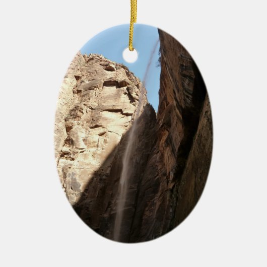 Zion's weeping Rock in Zion National Park Keramisch Ornament (Voorkant)