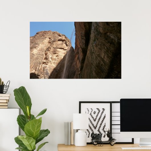 Zion's weeping Rock in Zion National Park Poster (Thuiskantoor)