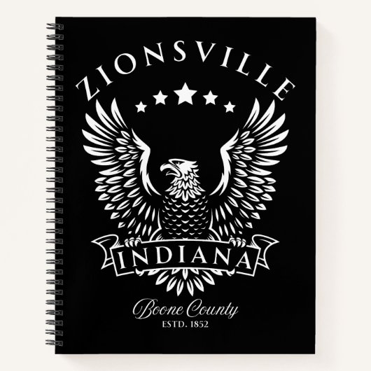 Zionsville Boone County Indiana  Eagle Notitieboek (Voorkant)