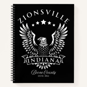 Zionsville Boone County Indiana Vintage Adelaar Notitieboek
