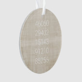 ZIP CODES Verhuisgeschiedenis Nieuwe Home Beige Wi Ornament (voorkant)
