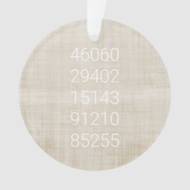 ZIP CODES Verhuisgeschiedenis Nieuwe Home Beige Wi Ornament