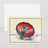 Zip Hair Remover  1924 Retro Ad Briefkaart (Voorkant / Achterkant)