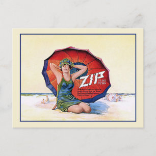 Zip Hair Remover  1924 Retro Ad Briefkaart