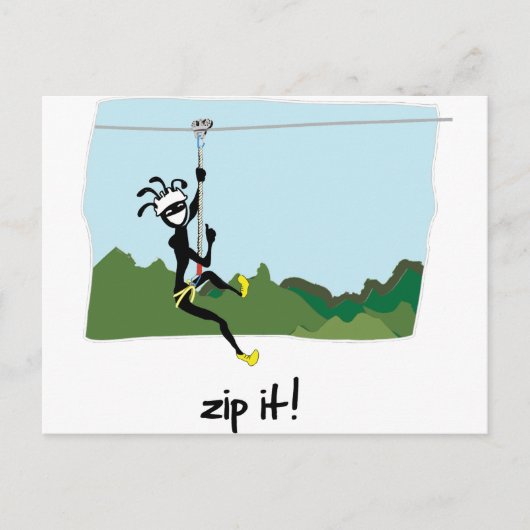 "Zip het!" Briefkaart (Voorkant)