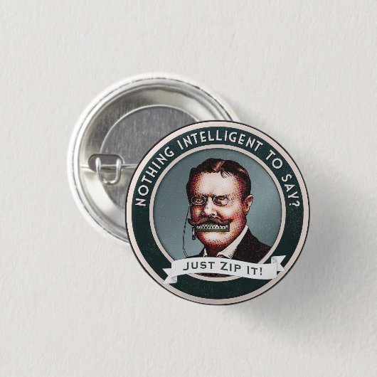 Zip het gewoon ronde button 3,2 cm (Voorkant /achterkant)