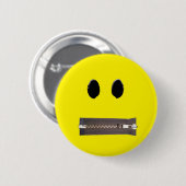Zip het glimlachen ronde button 5,7 cm (Voorkant /achterkant)
