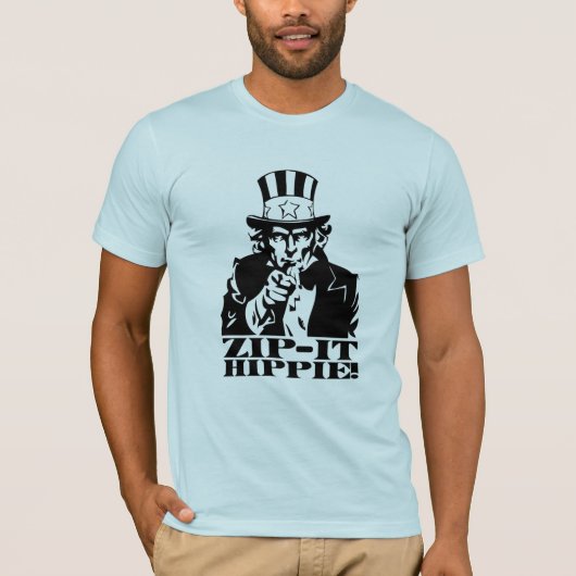 Zip het Hippie! T-shirt (Voorkant)