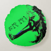 Zip het! - Zipline Rider Rond Kussen (Voorkant)