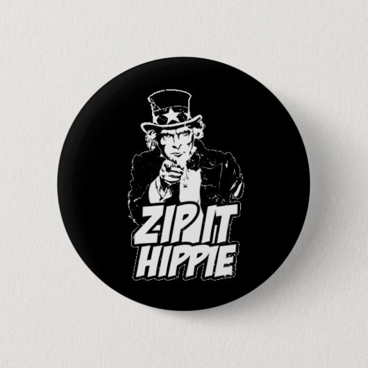 Zip it Hippie Ronde Button 5,7 Cm (Voorkant)