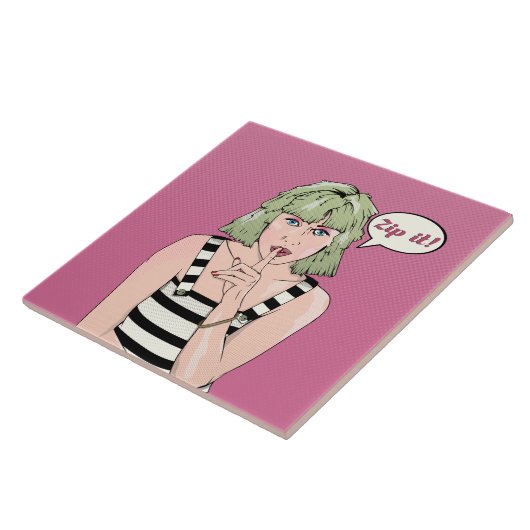 Zip it stripboek stijl poster tegeltje (Zijkant)