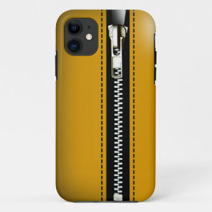Zip It Up - Trompe L'Oeil geel Case-Mate iPhone Case
