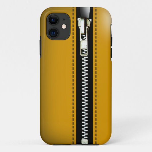Zip It Up - Trompe L'Oeil geel Case-Mate iPhone Case (Achterkant)