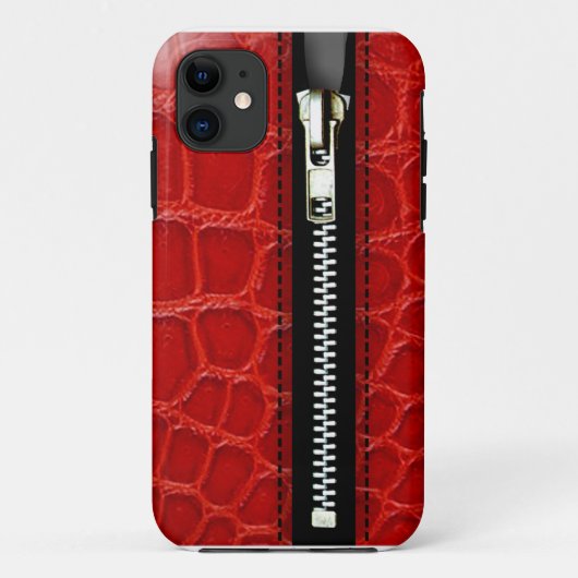 Zip It Up - Trompe L'Oeil rode krokodil Case-Mate iPhone Case (Achterkant)