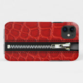 Zip It Up - Trompe L'Oeil rode krokodil Case-Mate iPhone Case (Achterkant (horizontaal))