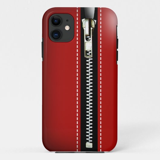Zip It Up - Trompe L'Oeil rood Case-Mate iPhone Case (Achterkant)