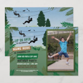 Zip Line Birthday Adventure Park Outdoorfoto Kaart (Voorkant / Achterkant)