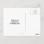 Zip Line Lining Verjaardag Bedankt Briefkaart (Achterkant)