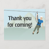 Zip Line Lining Verjaardag Bedankt Briefkaart (Voorkant)