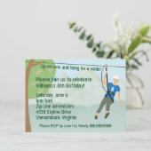 Zip Line Lining verjaardagsfeestje Kaart (Staand voorkant)