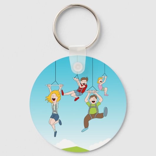 Zip Line Riders Sleutelhanger (Voorkant)