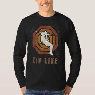 Zip Line Vintage Retro Klassieke Sportliefde T-shirt
