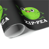 Zip-pea Funny Zippy Pea Pun Dark BG Cadeaupapier (Rol Hoek)