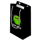 Zip-pea Funny Zippy Pea Pun Dark BG Klein Cadeauzakje (Voorkant Gekanteld)