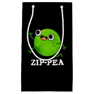 Zip-pea Funny Zippy Pea Pun Dark BG Klein Cadeauzakje