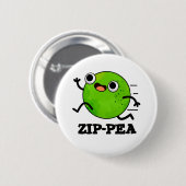 Zip-pea Funny Zippy Pea Pun Ronde Button 5,7 Cm (Voorkant /achterkant)
