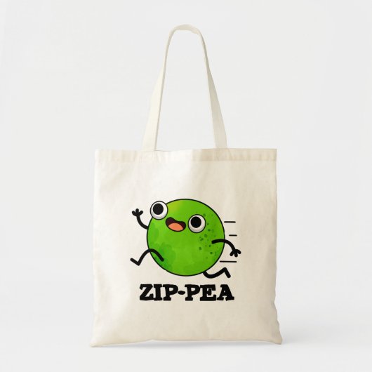 Zip-pea Funny Zippy Pea Pun Tote Bag (Voorkant)
