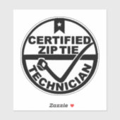 Zip-Stropdas technicus Sticker (Vel)