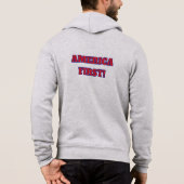 Zip Up Sweatshirt AMERICA FIRST AND MAGA FLAG (Achterkant)