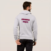 Zip Up Sweatshirt AMERICA FIRST AND MAGA FLAG (Achterkant volledig)
