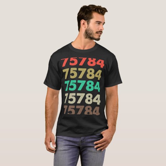 Zipcode 75784 Retro Zip code 75784 T-shirt (Voorkant volledig)
