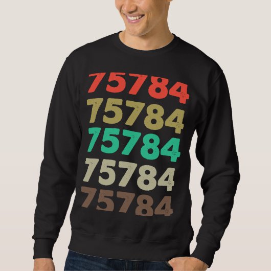 Zipcode 75784 Retro Zip code 75784 Trui (Voorkant)