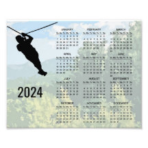 Zipline Adventure 2024 Kalender Poster