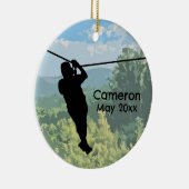 Zipline avontuur keramisch ornament (Rechts)