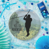 Zipline Avontuur Ontwerp Papieren Bordje (Feest)