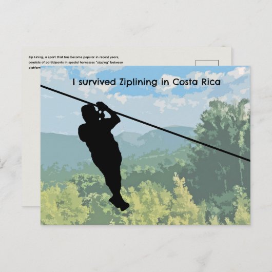 Zipline Briefkaart (Voorkant / Achterkant)