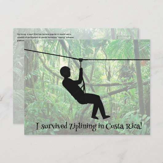 Zipline Briefkaart (Voorkant / Achterkant)