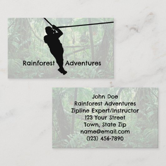 Zipline Design Visitekaartje (Voorkant / Achterkant)