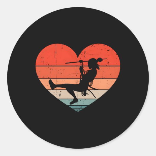 Zipline He Zip Wire Ronde Sticker (Voorkant)