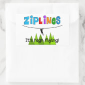 ZipLine Liefhebbers Geschenken Rechthoekige Sticker (Tas)