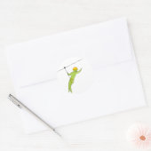 Zipline Rider Stick Figure Icon Ronde Sticker (Envelop)